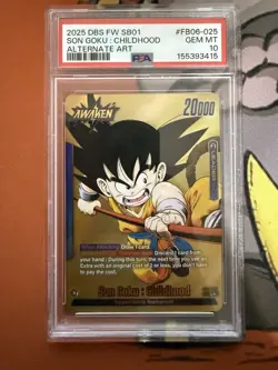 Dragon Ball Super Son Goku Alternate Art Gold Manga FB06-025 PSA 10 - Image 1