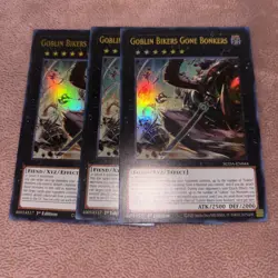 3x Yugioh Goblin Bikers Gone Bonkers SUDA-EN044 Supreme Darkness 1st Edition - Image 1