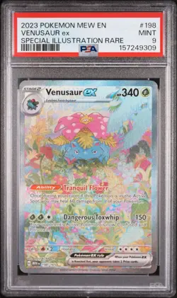 1576 Venusaur ex 2023 Pokemon Scarlet Violet 151 MEW EN #198 SIR PSA 9 - Image 1