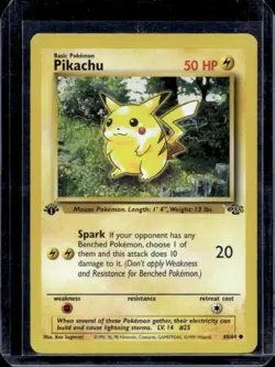 Pokemon TCG 1st Edition Pikachu 60/64 Jungle Set Regular Common WOTC Vintage LP - Image 1