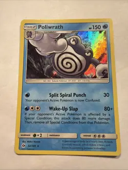 Poliwrath 32/149 Holo Holo Rare SM Base Set Pokemon Holo VLP - Image 1