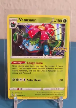 Pokemon TCG- Venusaur Pokemon Go 003/078 Holo Rare - Image 1