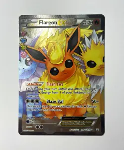 2016 POKEMON XY GENERATIONS RADIANT COLLECTION #RC28/RC32 FLAREON EX FULL ART NM - Image 1