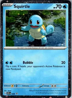 Pokemon | SV: Scarlet & Violet Promo Cards | Squirtle - (Cosmos Holo) | 048 | Ho - Image 1