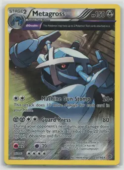 Metagross 50/98 Rare Ancient Origins Pokemon Reverse Holo Moderately Played - Image 1