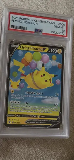 🔥 2021 POKEMON CELEBRATIONS #006 FLYING PIKACHU V PSA 10 📈 🔥 - Image 3