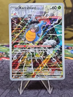 Pokemon TCG Karrablast 094/086 Black Bolt Illustration Rare Holo Card NM - Image 1