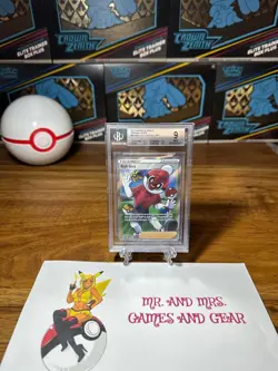 Beckett BGS 9 Mint Pokemon TCG Ball Guy Shining Fates 065/072 Holo Ultra Rare - Image 1