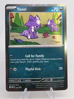 2026 ME04 Chaos Rising Black Star Promo Toxel MEP078 Cosmos Holo Rare Pokemon - Image 1
