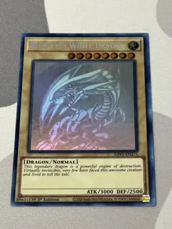 Yu-Gi-Oh Blue-Eyes White Dragon Ghost Rare 1st Edition GFP2-EN175 NM - Image 2