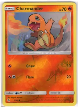 Charmander 7/68 Common Hidden Fates Pokemon Reverse Holo Near Mint - Image 1