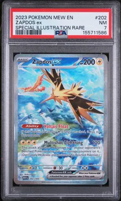 2023 POKEMON MEW EN-151 SPECIAL ILLUSTRATION RARE #202 ZAPDOS EX PSA 7 - Image 1