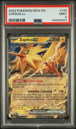 ⚡Zapdos Ex 145/165⚡Scarlet and Violet Pokemon 151 💎PSA 9 Mint💎 - Image 2