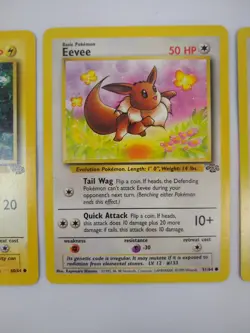 Vintage Pokemon Jungle Set - Pikachu, Eevee, & Jigglypuff - Exact Cards! - Image 3