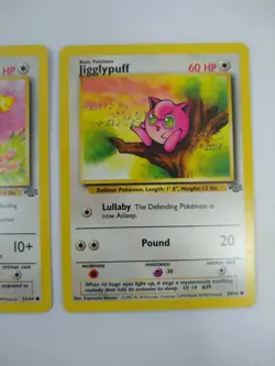 Vintage Pokemon Jungle Set - Pikachu, Eevee, & Jigglypuff - Exact Cards! - Image 4