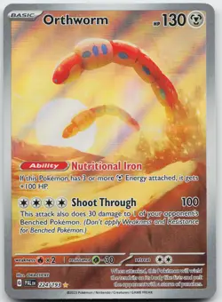 Orthworm 224/193 Illustration Rare Paldea Evolved Pokemon Holo Near Mint - Image 1