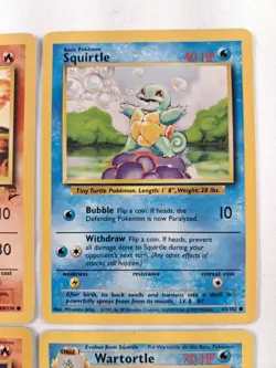 Vintage Pokemon Base Set Card Lot – Starters Pikachu Eevee Bulbasaur Charmander - Image 4