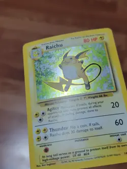 Raichu 14/102 - Base Set Unlimited - WOTC Holo Rare Pokemon Card - Vintage MP* - Image 3