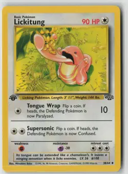 Lickitung 38/64 Uncommon Jungle Pokemon 1st Edition Near Mint - Image 1