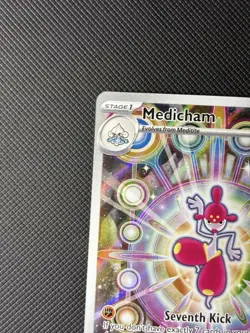 Pokemon TCG Medicham 241/217 Ascend Rare Full Art Stage 1 120HP Holo - Image 3