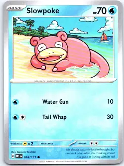 Slowpoke 018/131 Normal Common Prismatic Evolutions Pokemon NM - Image 1
