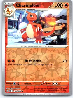 Charmeleon 027/197 Uncommon Obsidian Flames Pokemon Reverse Holo NM - Image 1