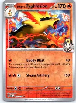 Ethan's Typhlosion 034/182 Rare Destined Rivals Pokemon Reverse Holo NM - Image 1