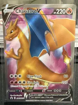 Pokemon TCG Charizard V Champions Path SWSH050 Black Star Promo Full Art Near MC - Image 1