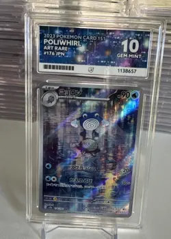 Poliwhirl Pokemon TCG Card 176/165 Scarlet Violet 151 Japanese Ace Gem Mint 10 - Image 1