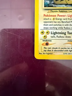 Pokemon Raikou 13/64 Neo Revelation Holo Rare English HP80 Basic Sugimori - Image 5