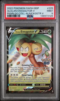 2022 POKEMON SWSH BLACK STAR PROMO #225 ALOLAN EXEGGUTOR V PSA 9 - Image 1