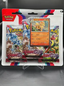 Pokemon TCG: Scarlet and Violet 3-Pack Blisters - Arcanine Promo - Sealed - Image 1