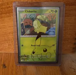 Pokemon TCG Chikorita Black Star Promo Mega Evolutions 069 - Image 1