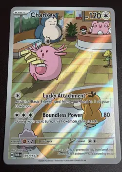 Pokemon Chansey TCG Twilight Masquerade Holo Card 187/167 NM - Image 1