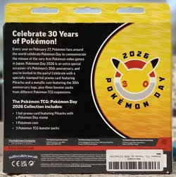 Pokemon TCG: Pokemon Day 2026 Collection Box - 30th Anniversary - Ready To Ship - Image 2