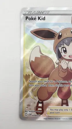 Pokemon TCG Card Poke Kid 070/072 Shining Fates Ultra Rare Full Art - Near Mint - Image 2