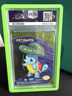 2000 Topps Pokemon TV Animation Clear Cards Squirtle #PC4 PSA 9 MINT - Image 2