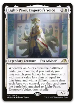 Light-Paws, Emperor's Voice #25 (NM) Kamigawa Neon Dynasty NEO Magic MTG - Image 1