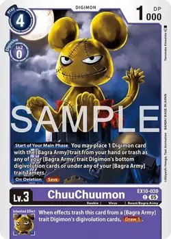 1x EX10-039 ChuuChuumon Sinister Order Digimon Card Game x1 - Image 1
