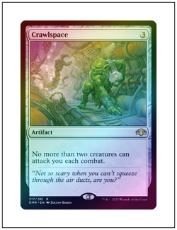 1x Crawlspace, Foil, Dominaria Remastered, Magic MTG NM - Image 1