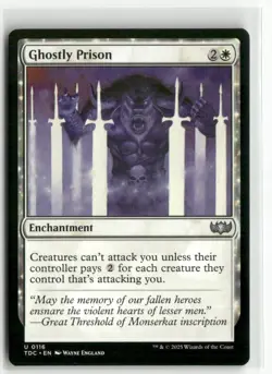Ghostly Prison Commander Tarkir Dragonstorm MTG NM - Image 1