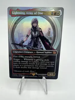 MTG Final Fantasy Lightning Army Of One Borderless Foil - Image 1