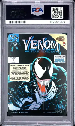 2025 MTG MARVEL'S SPIDER-MAN #0233 EDDIE BROCK/VENOM, LETHAL PROTECTOR PSA 10 - Image 2