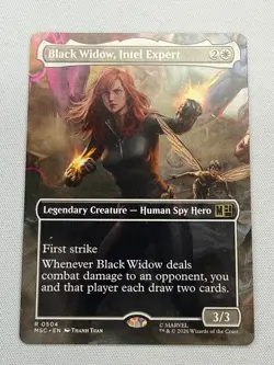 Black Widow, Intel Expert (Borderless) 504 Commander: Marvel Super Heroes NM - Image 1