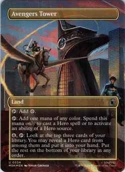 Avengers Tower (Borderless) 334 Marvel Super Heroes Magic: The Gathering Foil NM - Image 1