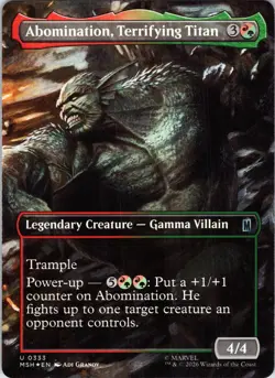 Abomination, Terrifying Titan (Borderless) 333 Marvel Super Heroes Foil NM - Image 1