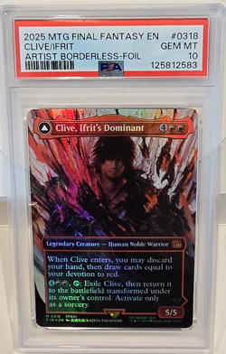 Magic the Gathering - Final Fantasy - Clive, Ifrit's #318 FOIL - PSA 10 - Image 1