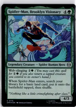 Spider-Man, Brooklyn Visionary FOIL Marvel's Spider-Man Magic The Gathering TCG - Image 2