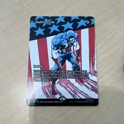 Path to Exile - Magic: The Gathering Marvel Captain America 0047 Alt Art Rare - Image 1