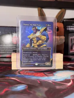 MTG Thanos, the Mad Titan (Borderless) FOIL 0376 - Marvel Super Heroes - Image 1